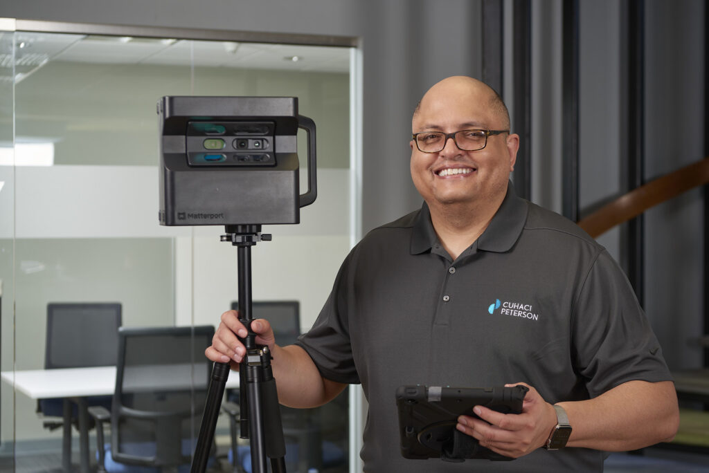 CP employee with Matterport Camera